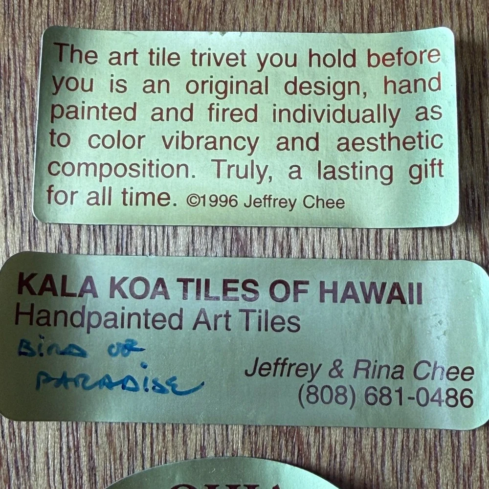 Kala Koa Tiles of Hawaii kala koa